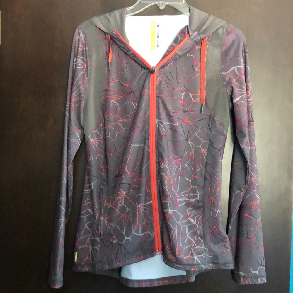 Lole zip up stretch hoodie, like new! Mesh details